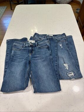 Bundle of 2 abercrombie kids Blue Distressed Stretch Jeans